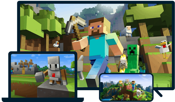 Minecraft p&aring; et utvalg av enheter.